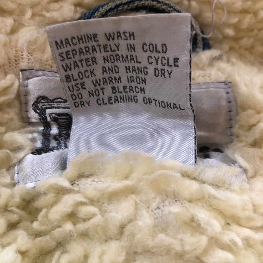 Vintage Masterpiece Apparel Denim Jacket Sherpa Lining Trucker Jean Jacket XL - Picture 10 of 12